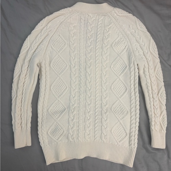 Aritzia Wilfred Cream Cable Knit Cardigan Women’s Size XS - Picture 2 of 11